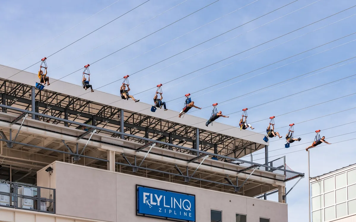 The FLY LINQ launch platform above The LINQ Promenade